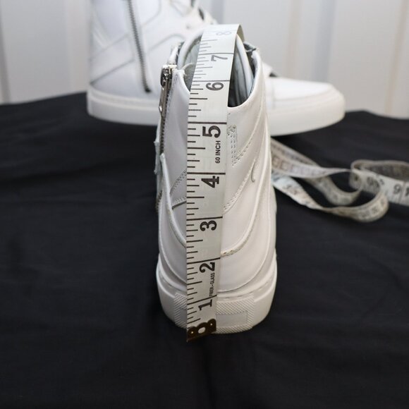 Zadig & Voltaire Womens Flash High Top Sneakers White Size EU 39 US 8 Lace Zip - Picture 12 of 12